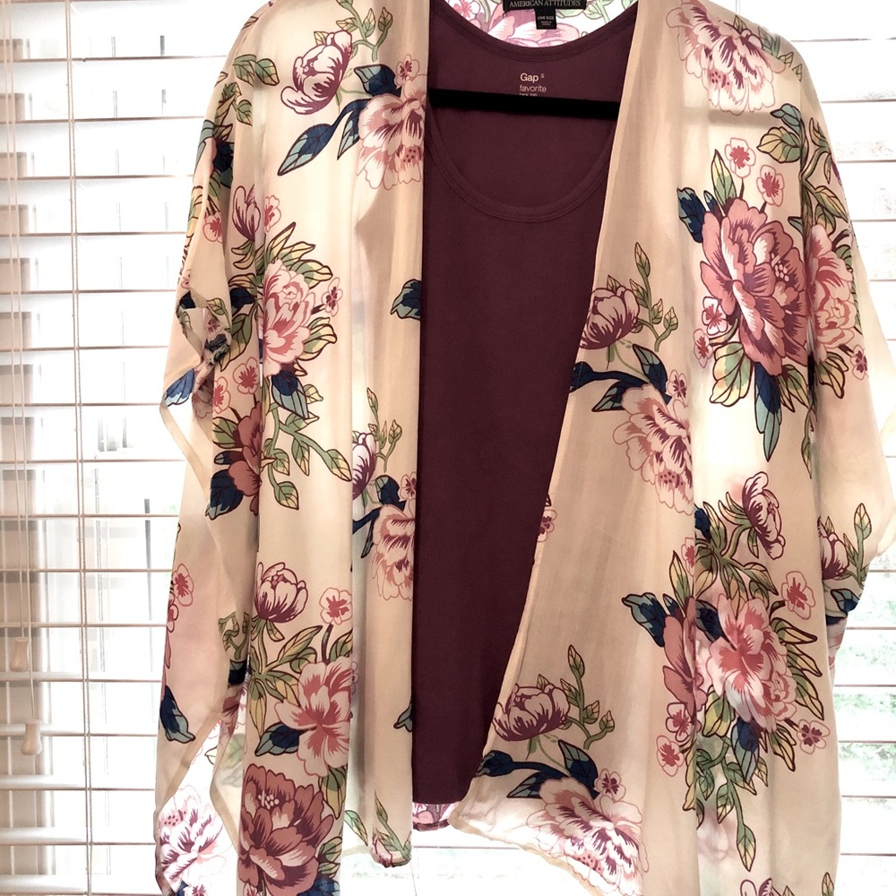 Floral boho kimono
